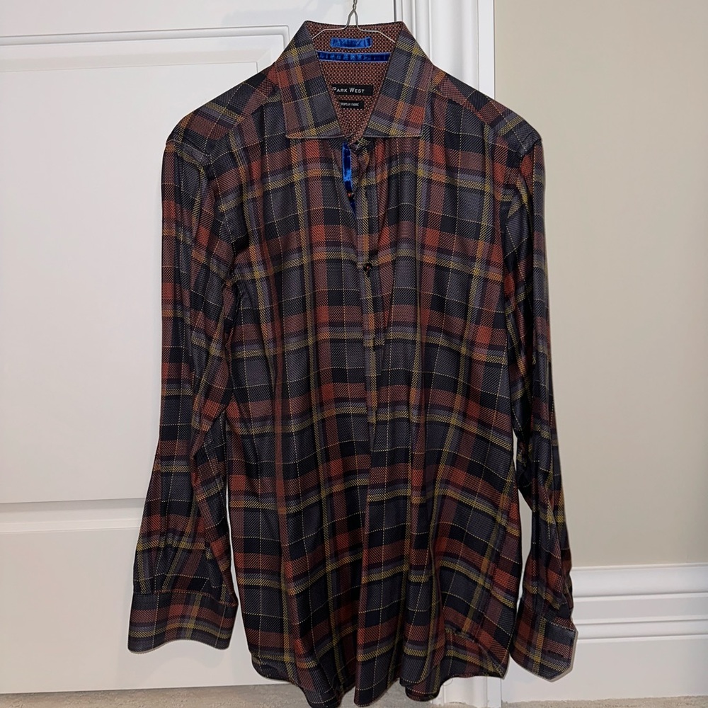 Park West Long Sleeve Dress Shirt M